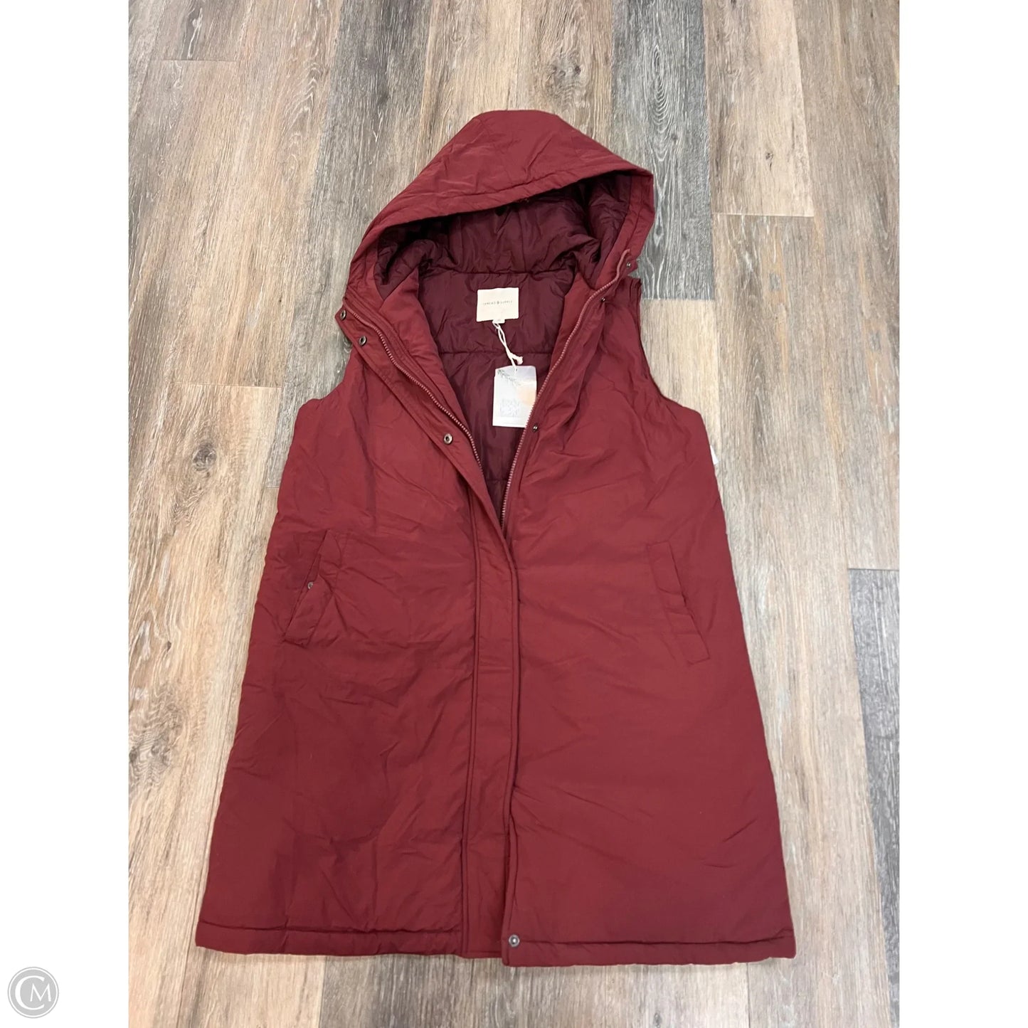 Vest Puffer & Quilted By Thread And Supply In Mauve, Size: M