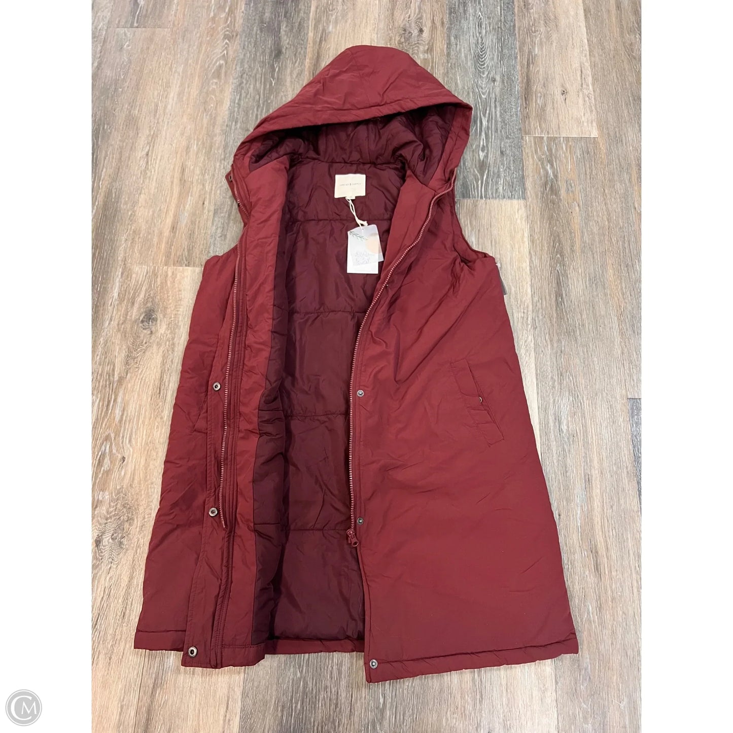 Vest Puffer & Quilted By Thread And Supply In Mauve, Size: M