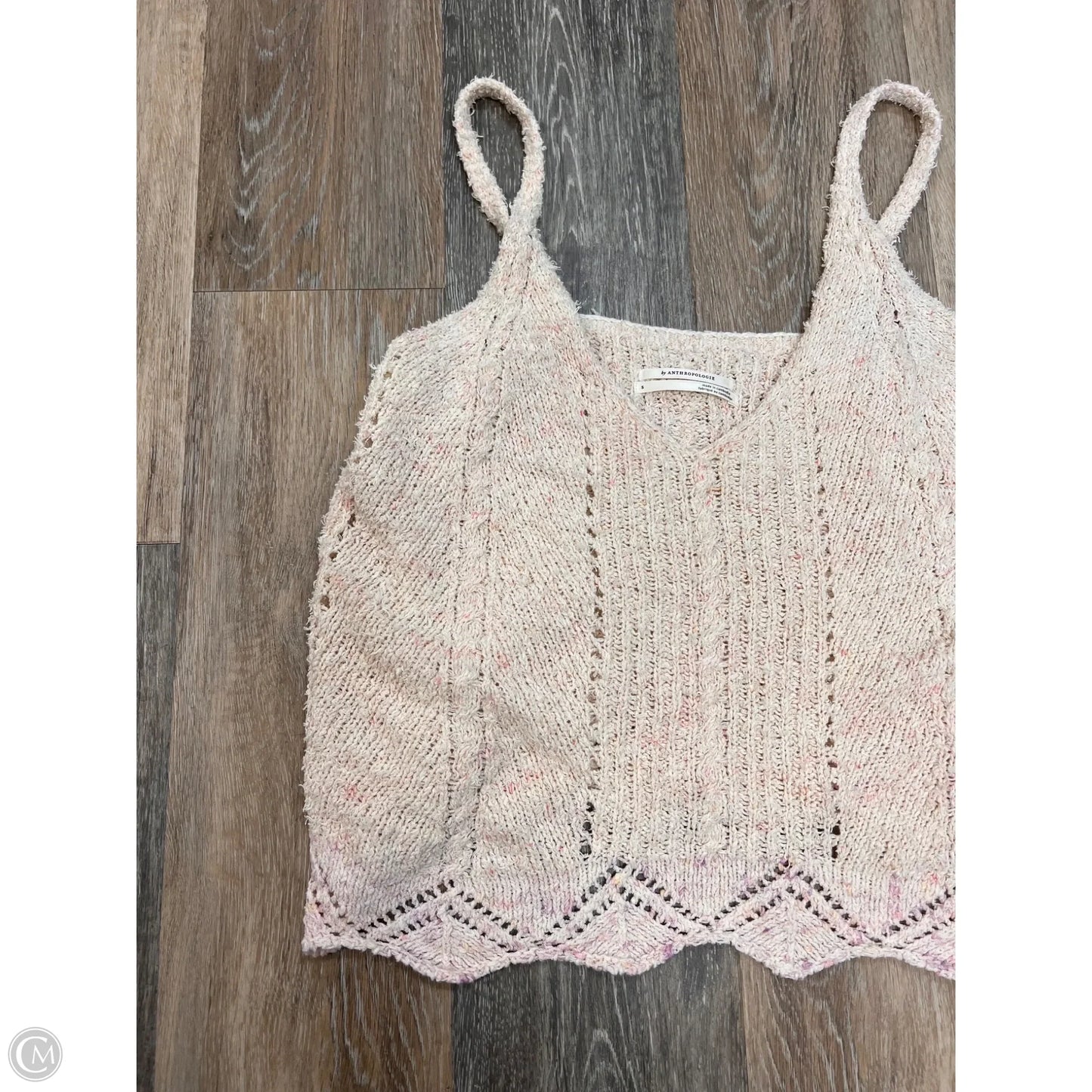 Top Sleeveless By Anthropologie In Cream, Size: S