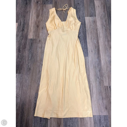 -Dress Party Long By Abercrombie And Fitch In Yellow, Size: Xlp