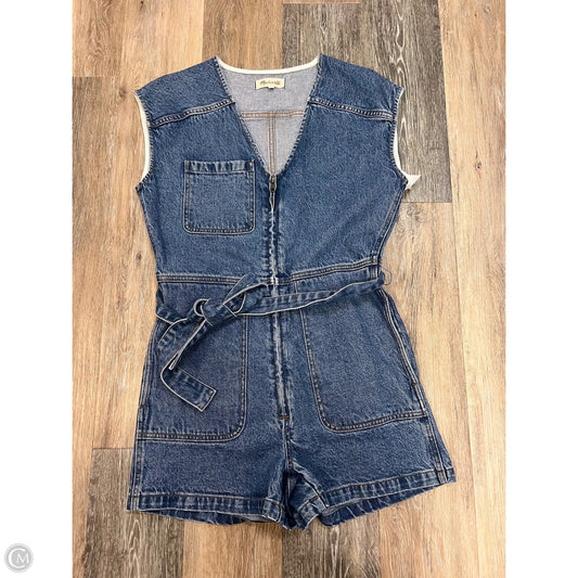 Romper By Madewell In Blue Denim, Size: 2