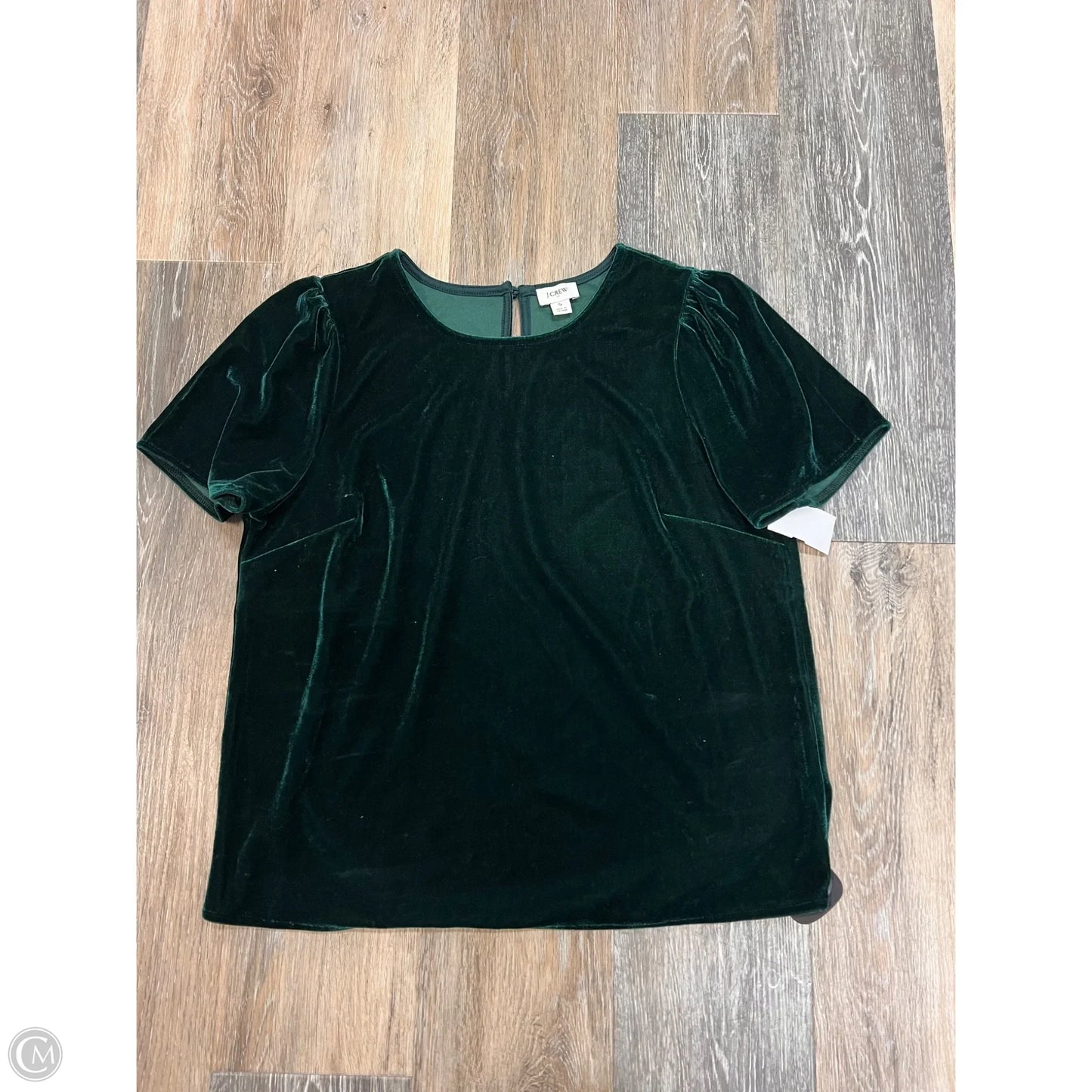 -Blouse Short Sleeve By J. Crew In Green, Size: S