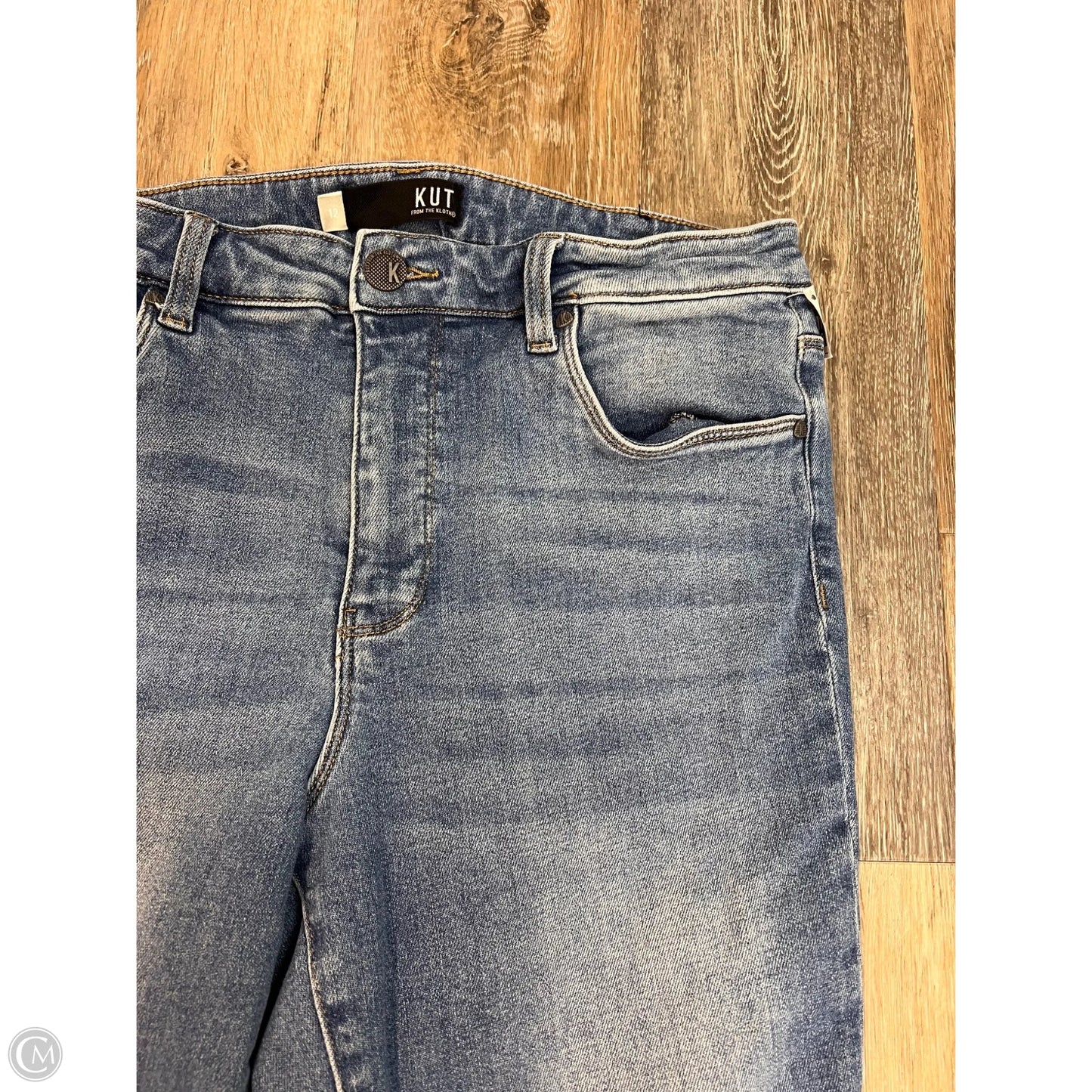 Jeans Flared By Kut In Blue Denim, Size: 12