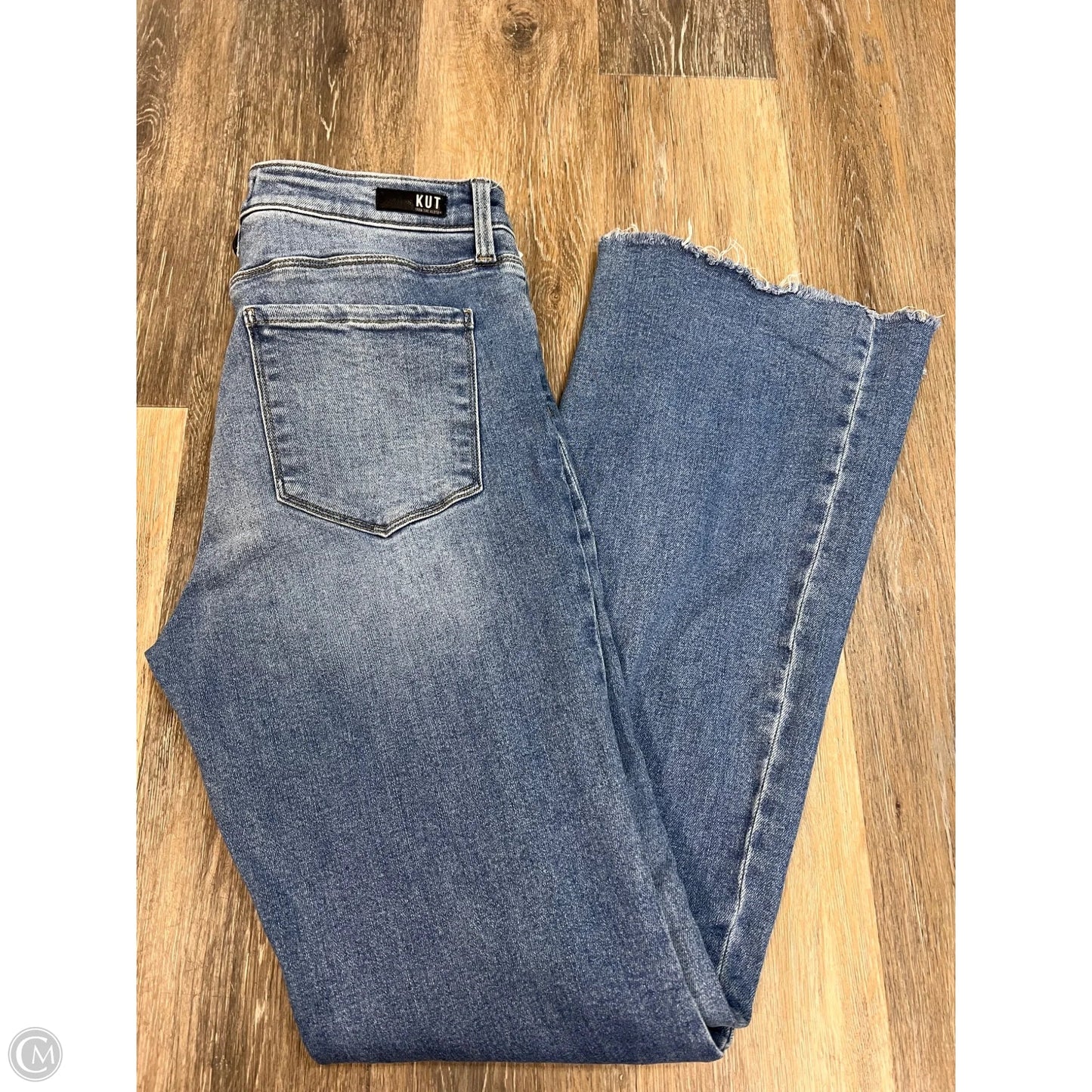 Jeans Flared By Kut In Blue Denim, Size: 12