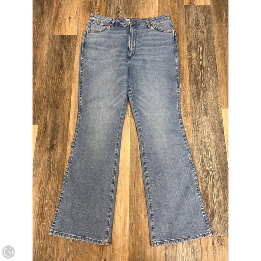 Jeans Boot Cut By Wrangler In Blue Denim, Size: 14