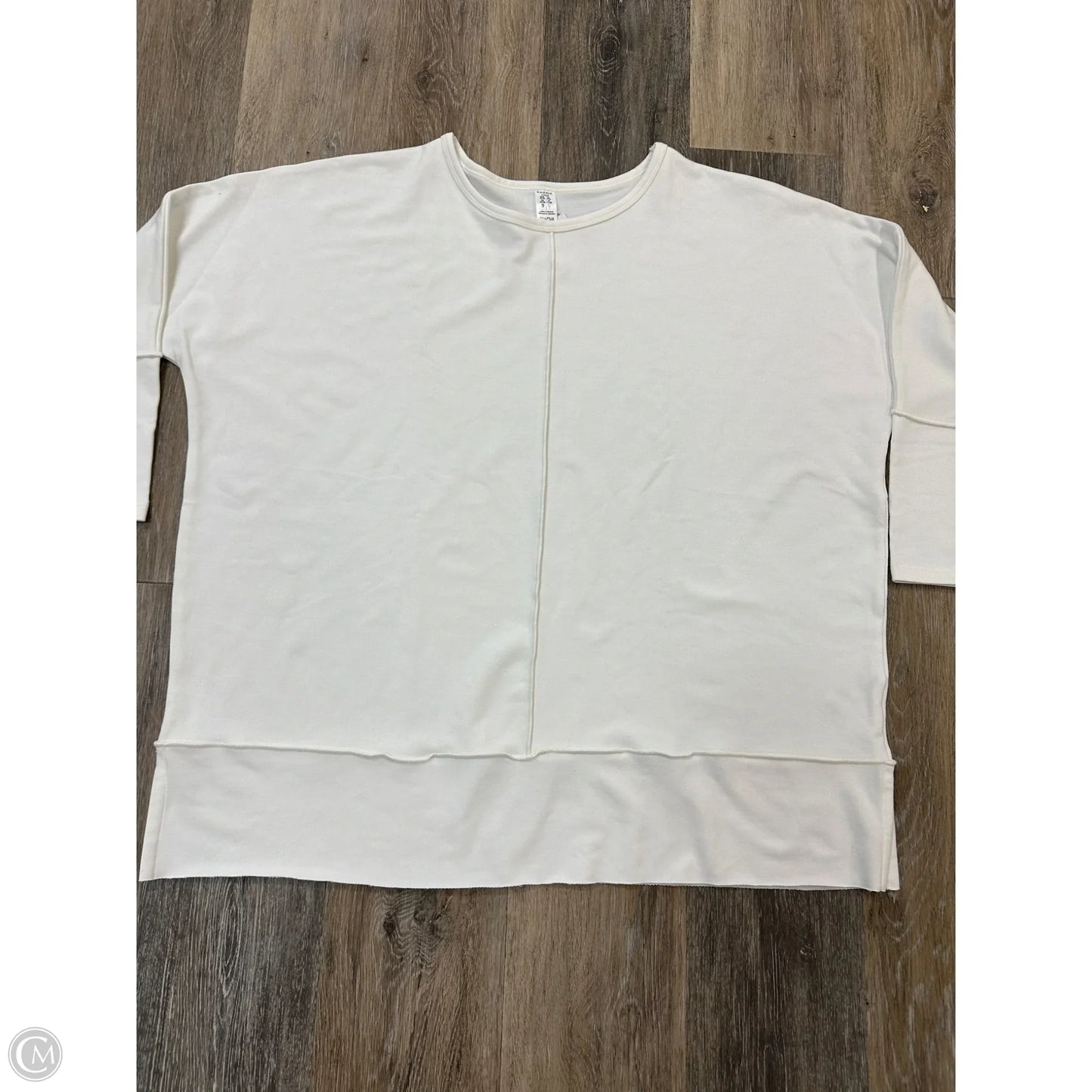Athletic Sweatshirt Crewneck By Spanx In White, Size: L