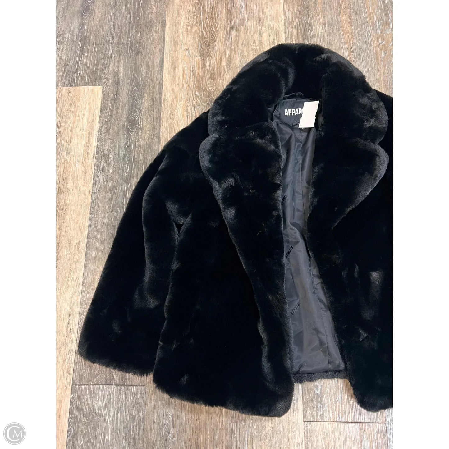 Coat Faux Fur & Sherpa By Apparis In Black, Size: Xs