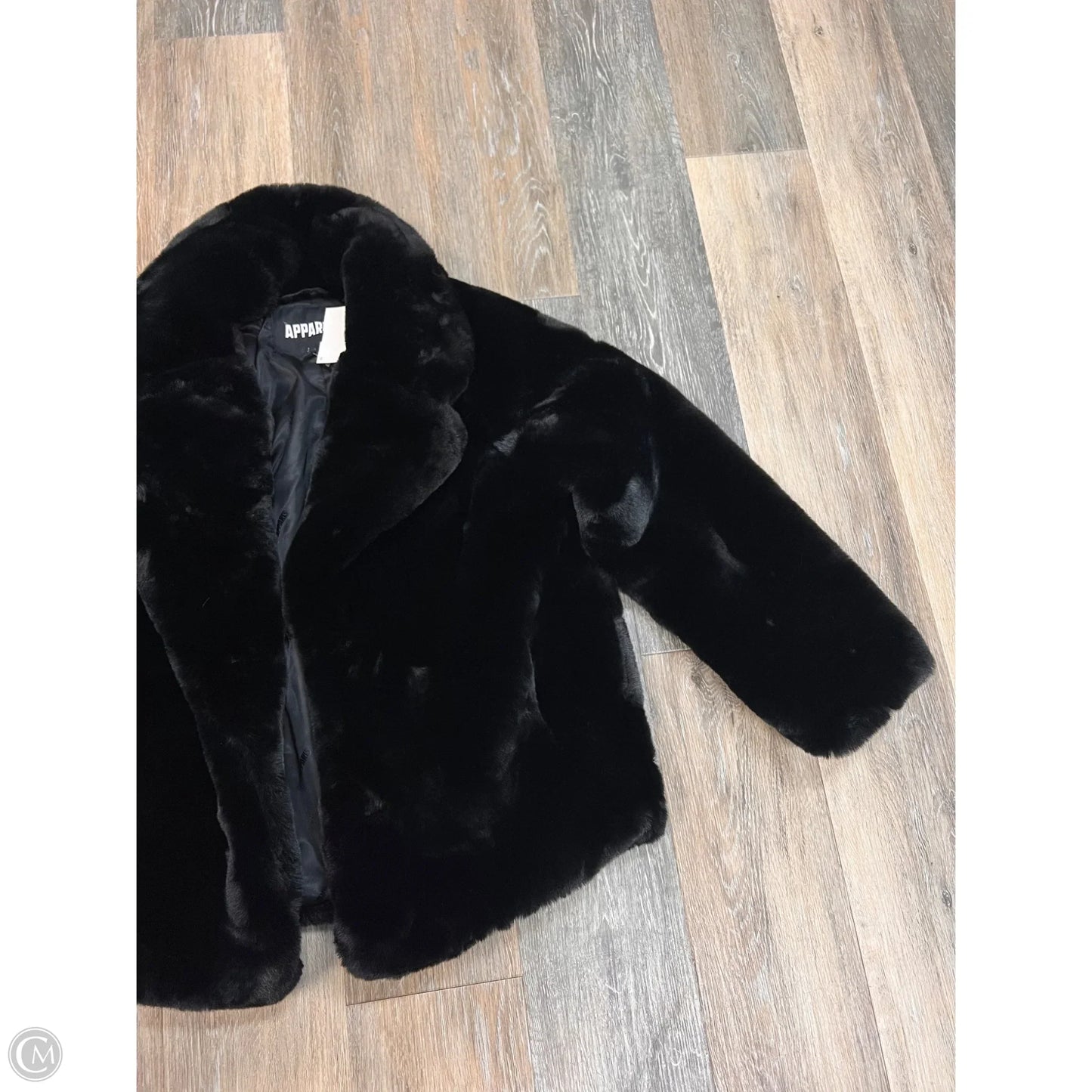 Coat Faux Fur & Sherpa By Apparis In Black, Size: Xs