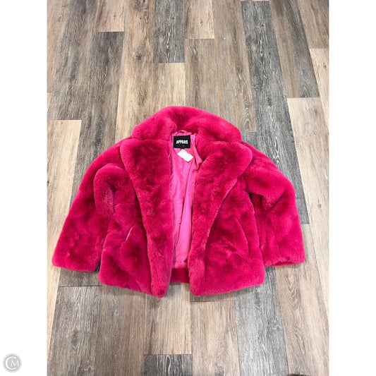 Coat Faux Fur & Sherpa By APPARIS In Pink, Size: Xs