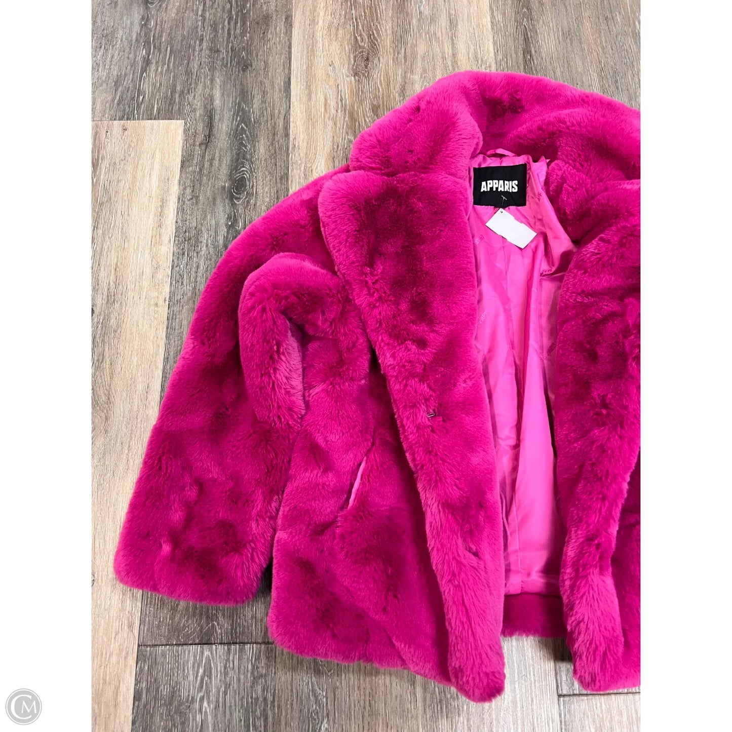 Coat Faux Fur & Sherpa By APPARIS In Pink, Size: Xs