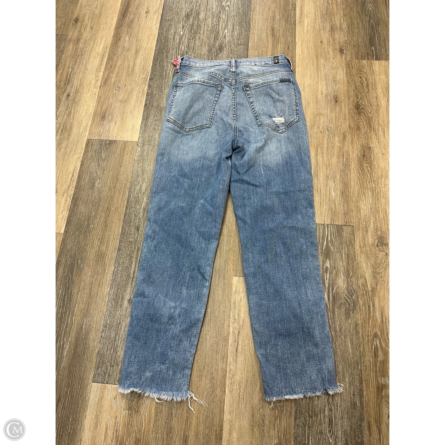 Jeans Straight By 7 For All Mankind In Blue Denim, Size: 4