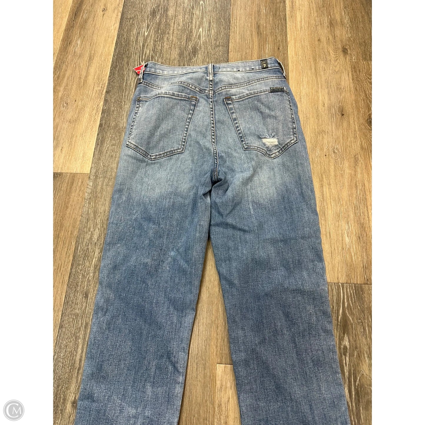 Jeans Straight By 7 For All Mankind In Blue Denim, Size: 4