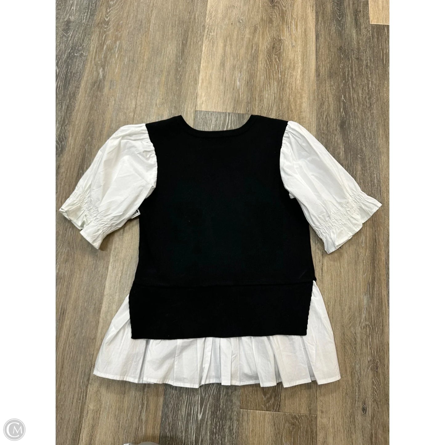 Sweater Short Sleeve By Anthropologie In Black, Size: S