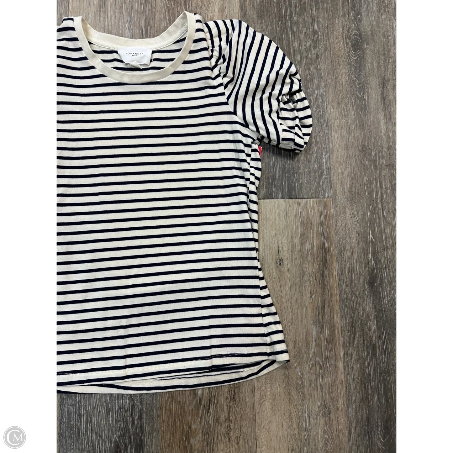 Top Short Sleeve By Pomander Place In Striped Pattern, Size: S