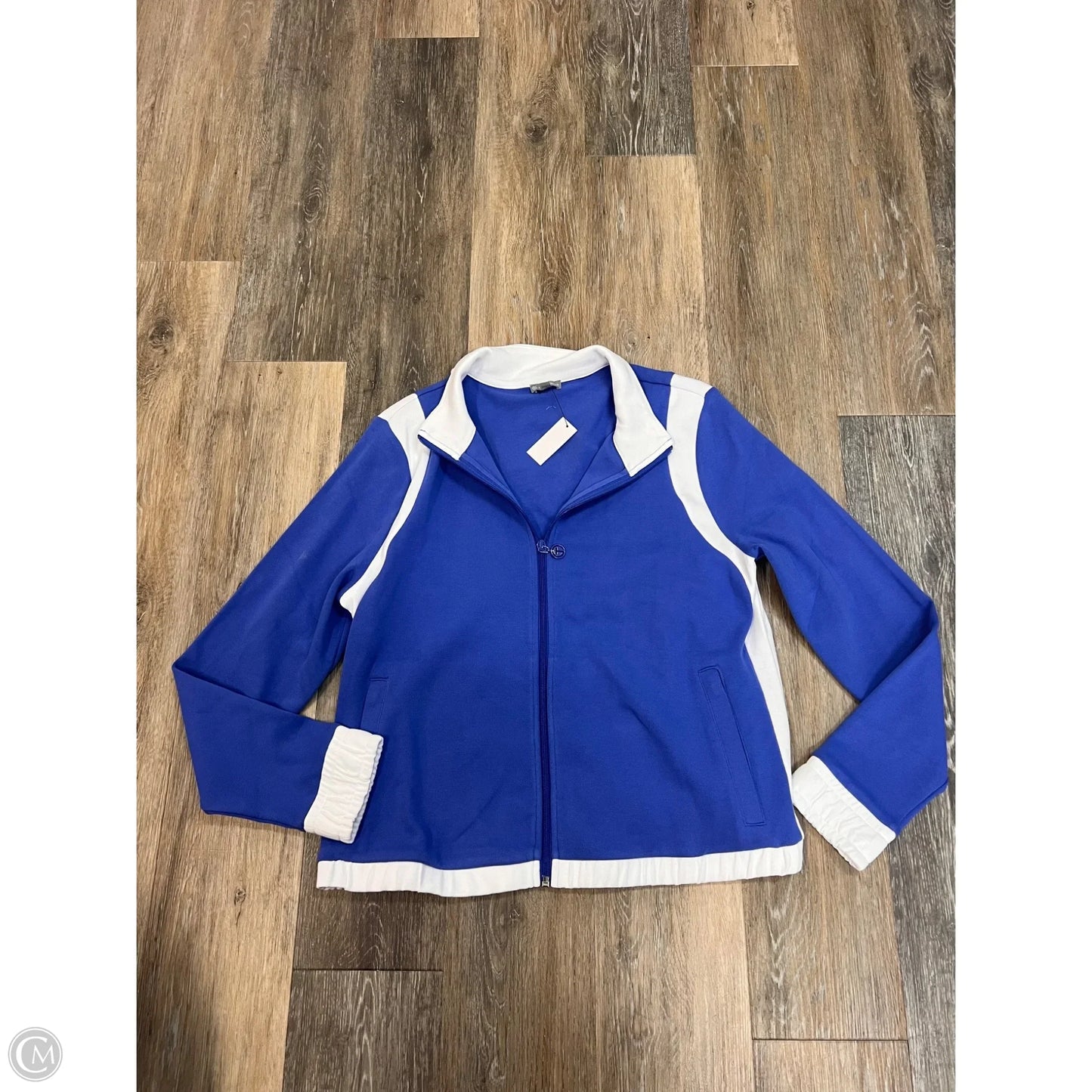 Athletic Jacket By Talbots In Blue, Size: L