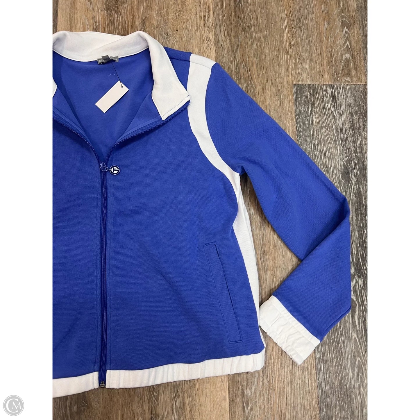 Athletic Jacket By Talbots In Blue, Size: L