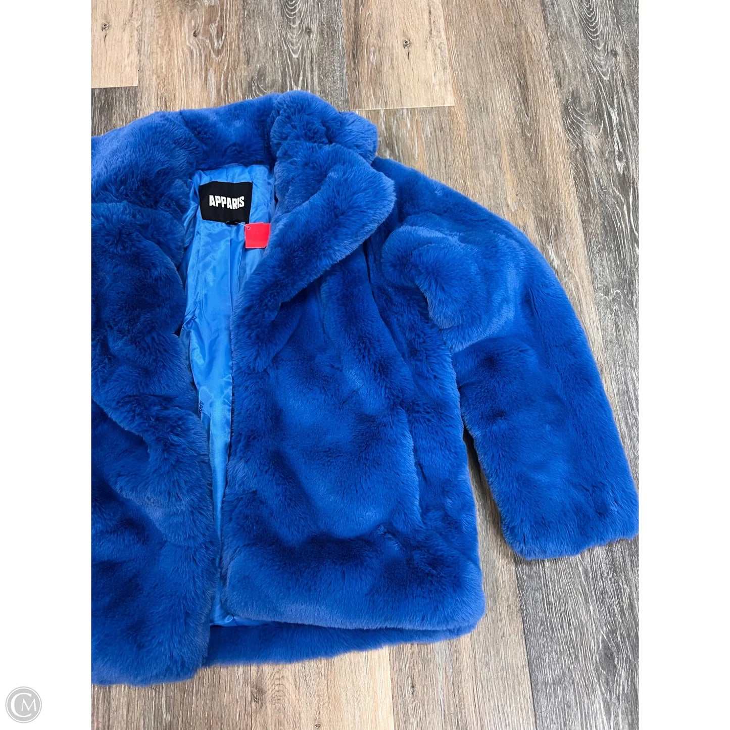 Jacket Faux Fur & Sherpa By APPARIS In Blue, Size: Xs