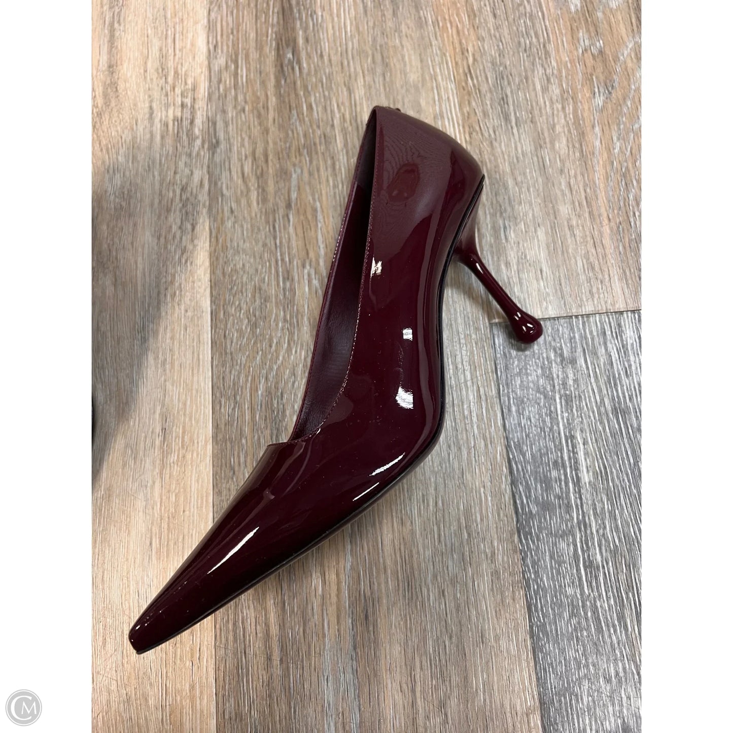 Shoes Luxury Designer By Jimmy Choo In Maroon, Size: 8/38 (runs small)
