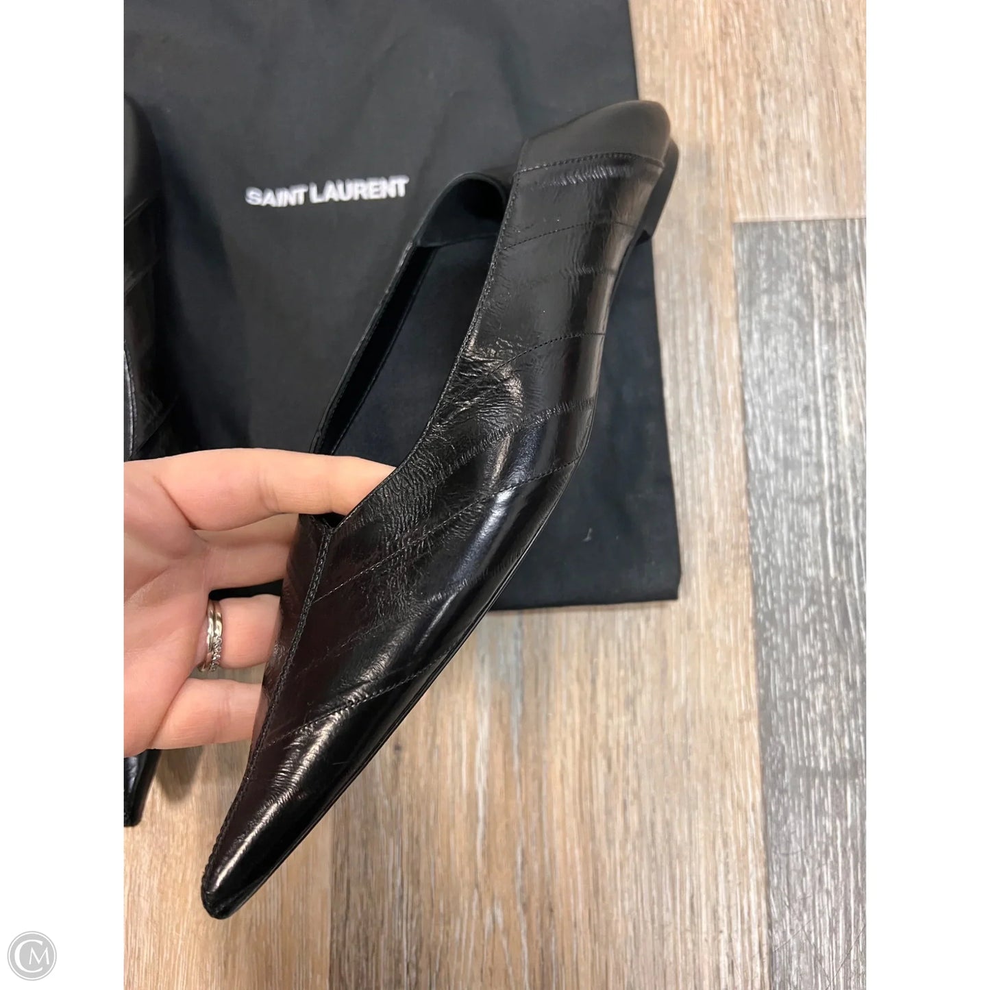 Shoes Luxury Designer By Yves Saint Laurent In Black, Size: 7/37
