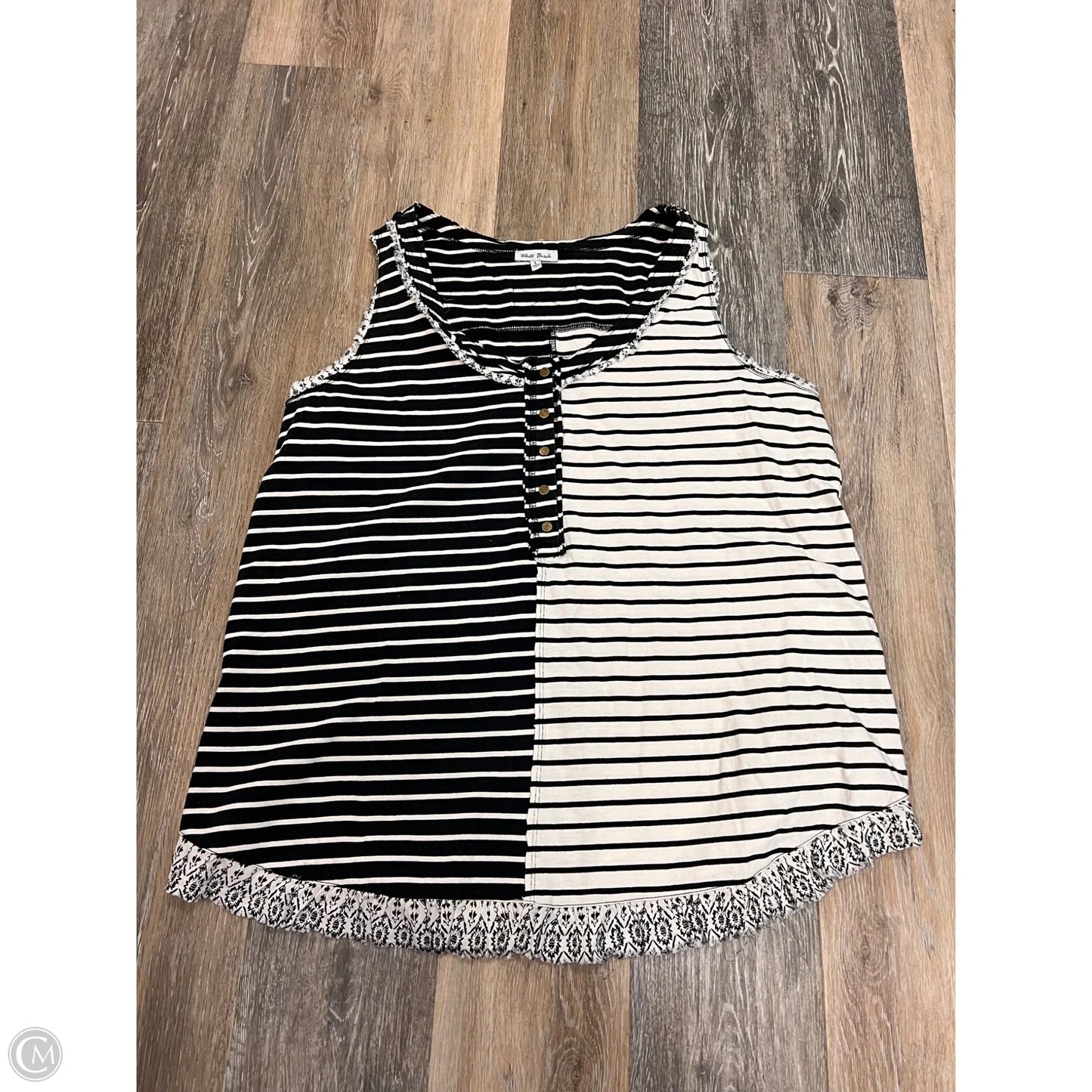 Tank Top By White Birch In Striped Pattern, Size: L
