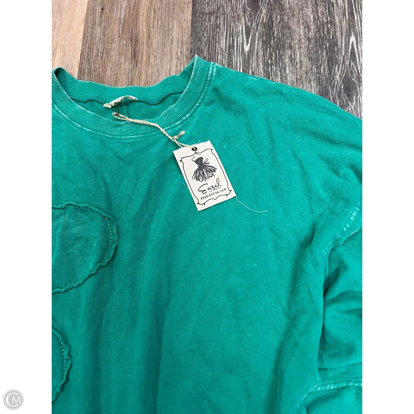 Top Long Sleeve By Easel In Green, Size: L