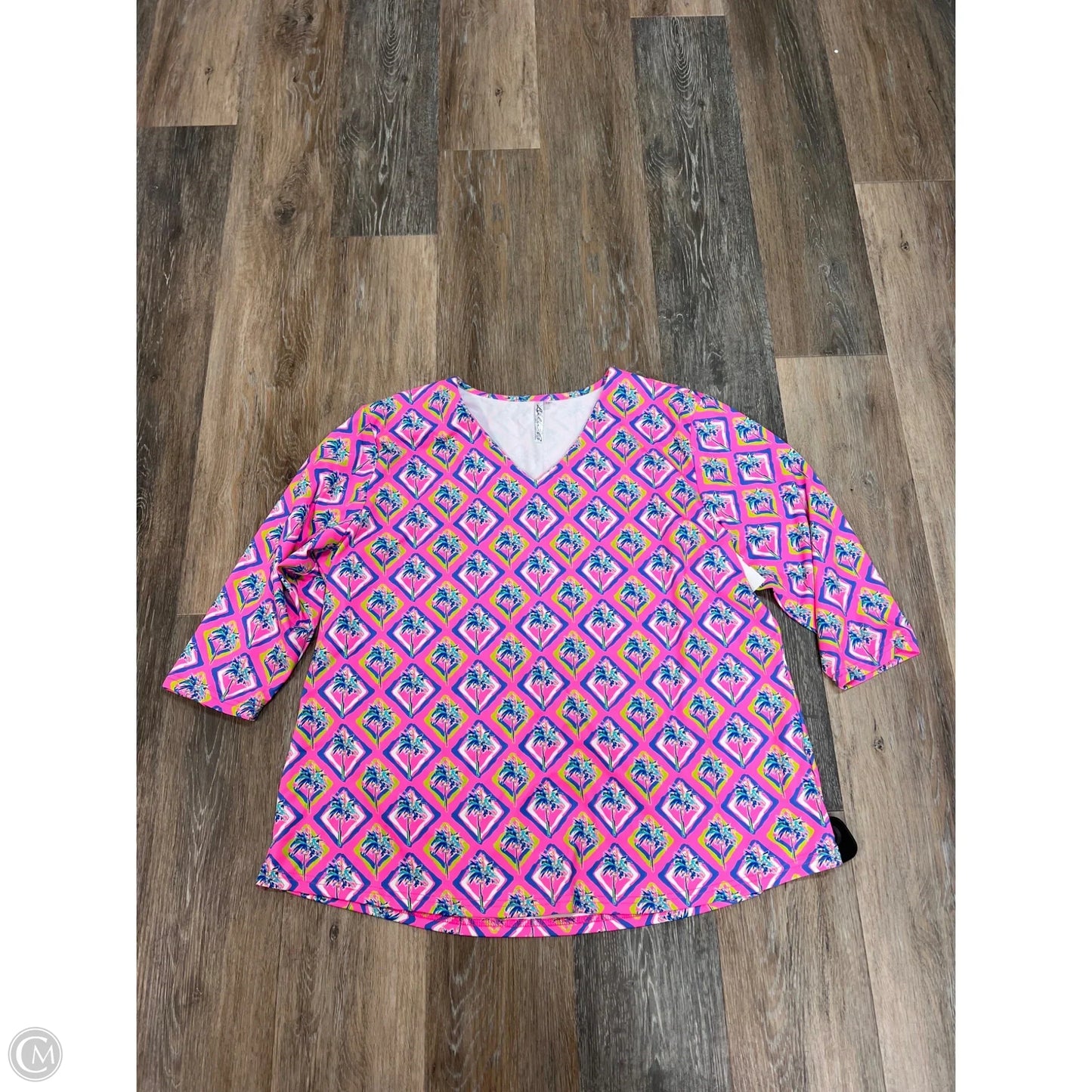 Top Long Sleeve By Lulu B In Pink, Size: 1x