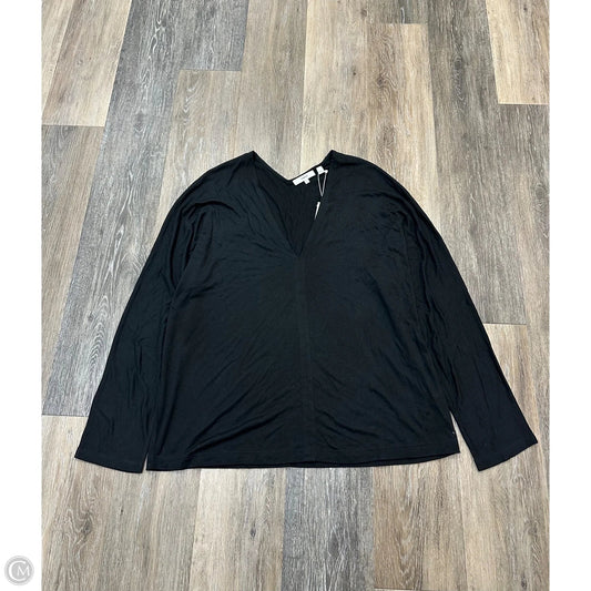 Top Long Sleeve By Vince In Black, Size: L