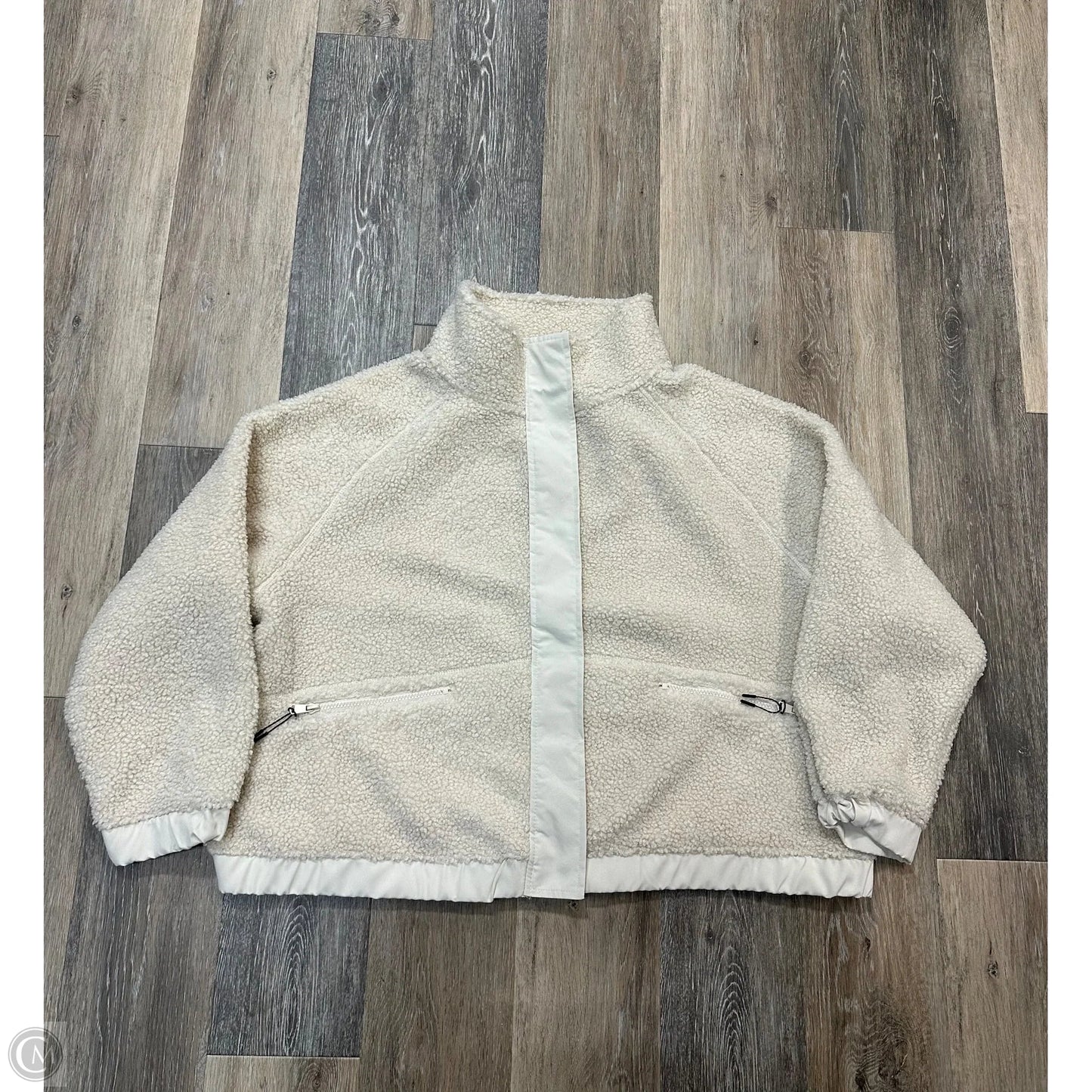 Jacket Fleece By Aspen In Cream, Size: 1x