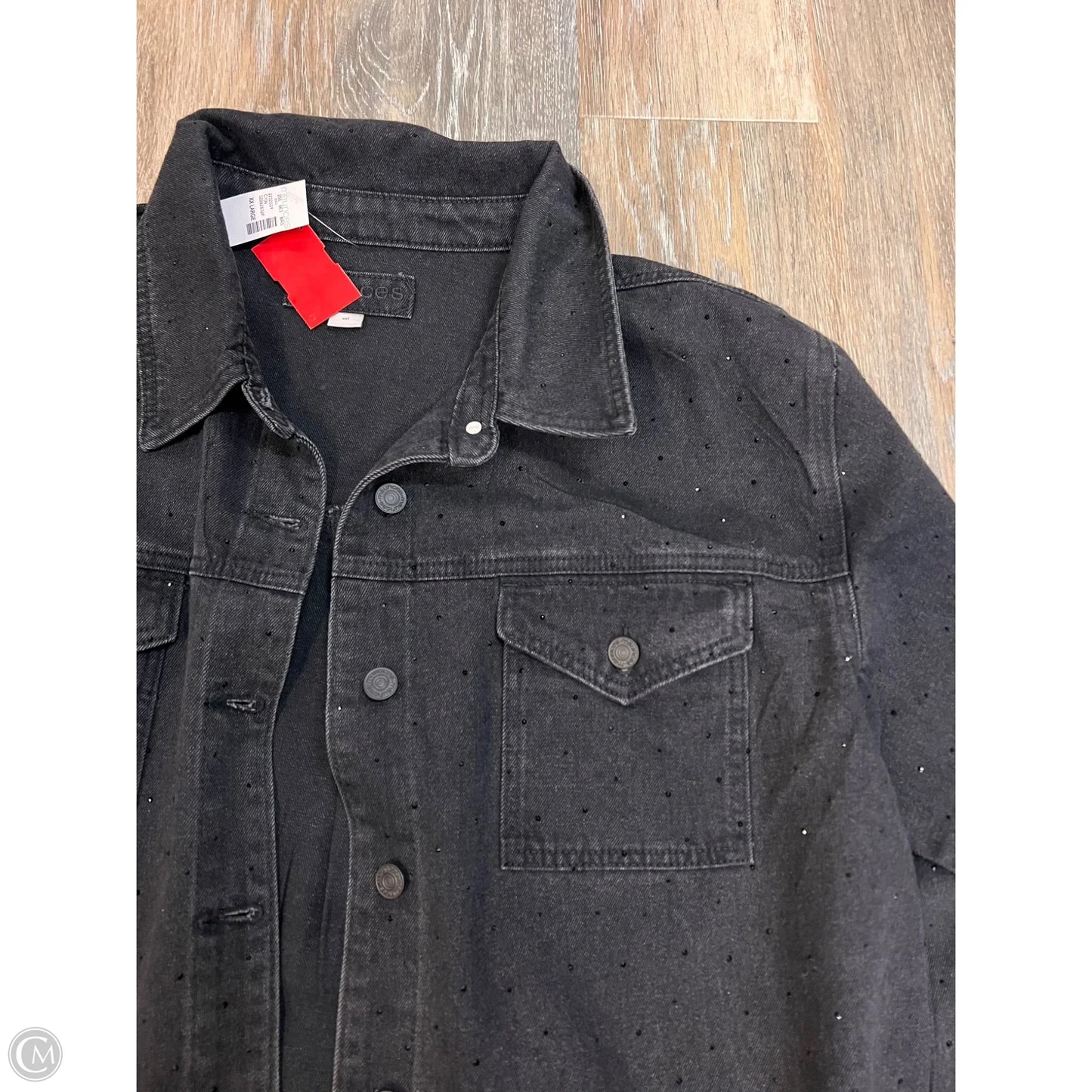 Jacket Denim By Maurices In Black Denim, Size: Xxl