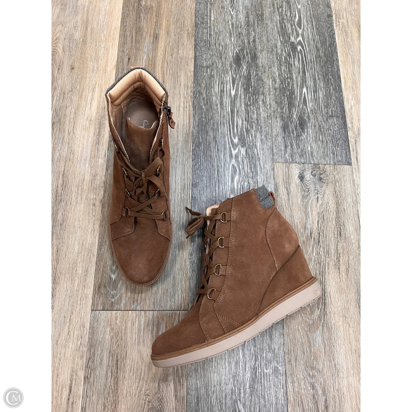 Boots Ankle Heels By Dr Scholls In Brown, Size: 11