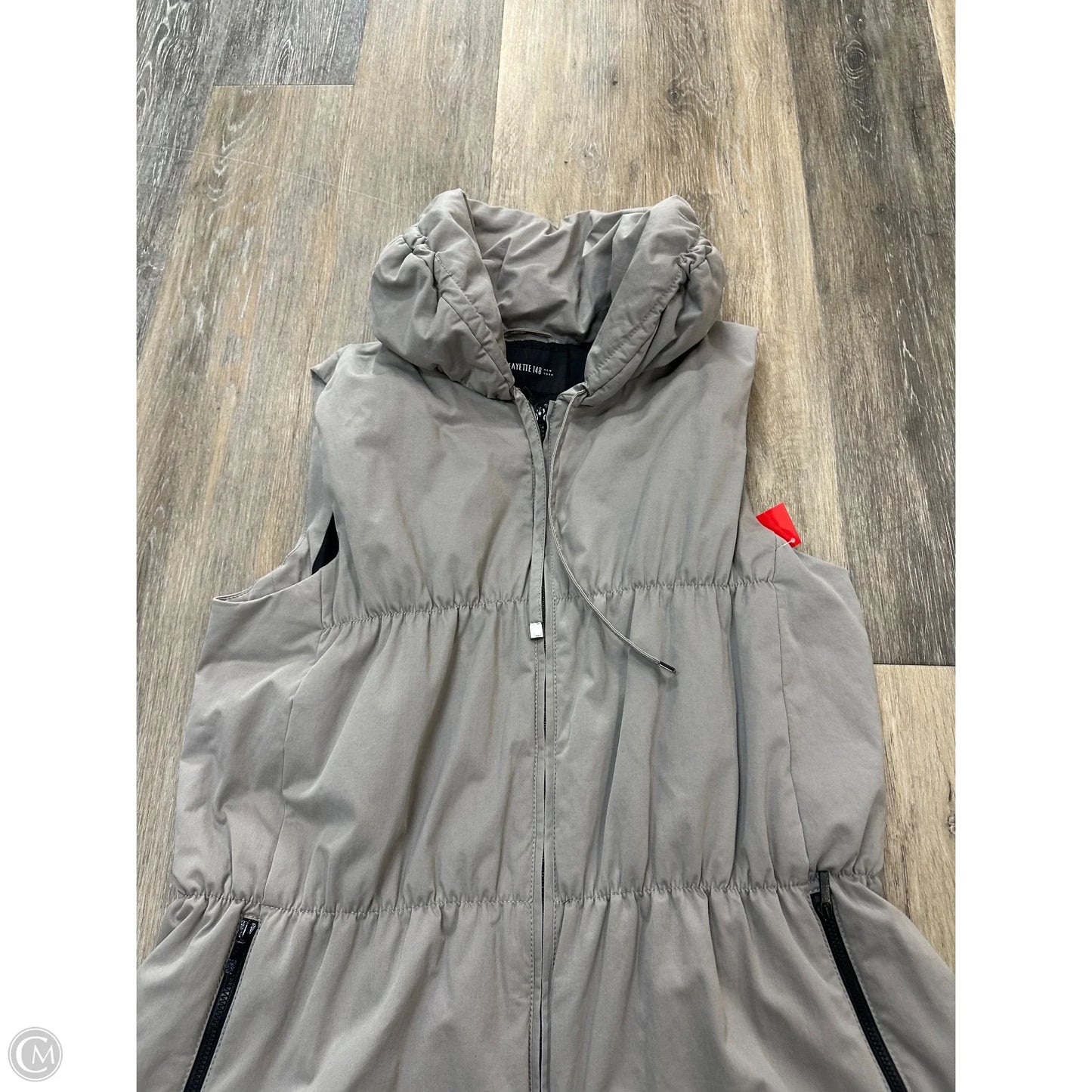 Vest Designer By Lafayette 148 In Grey, Size: L