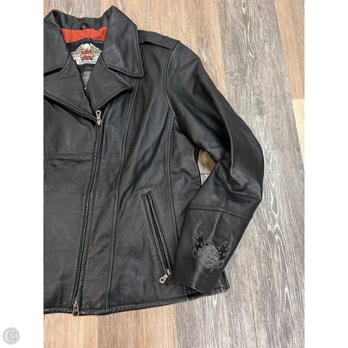 Coat Leather By Harley Davidson In Black, Size: Xl