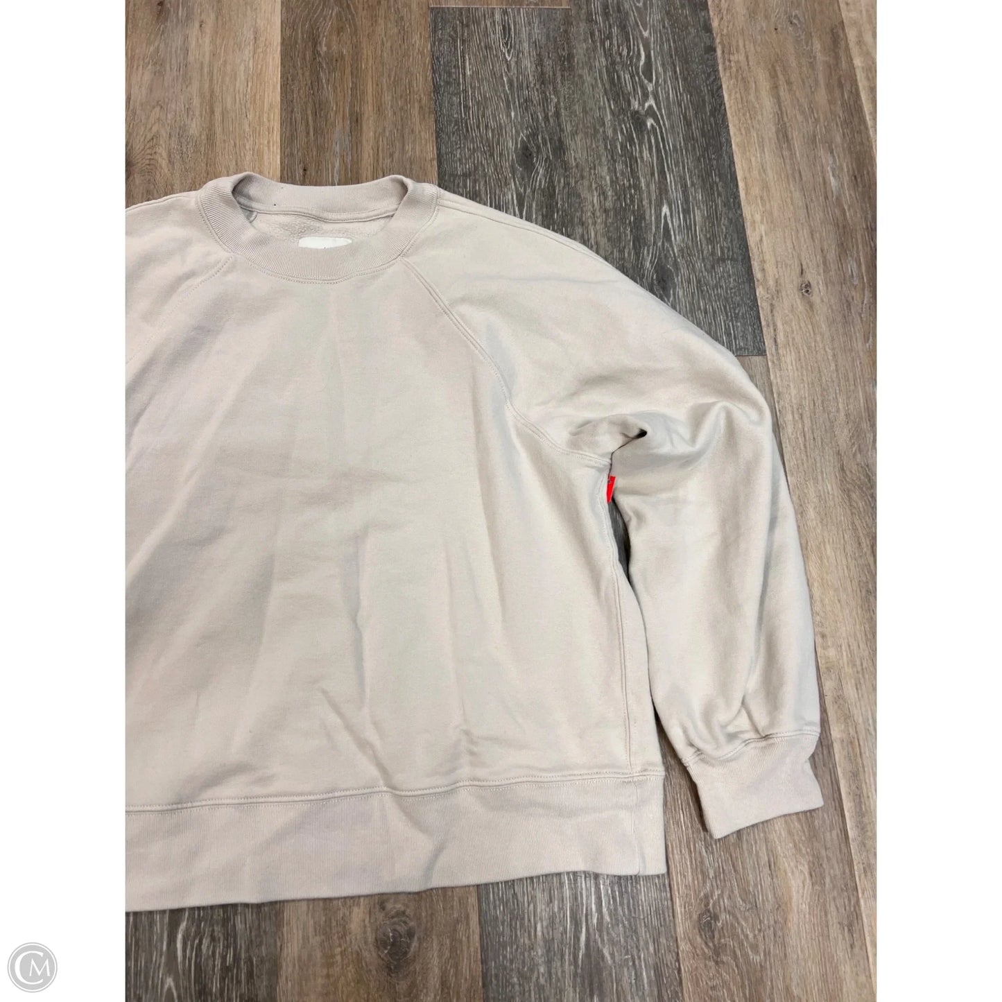 Athletic Sweatshirt Crewneck By Abercrombie And Fitch In Cream, Size: Xl