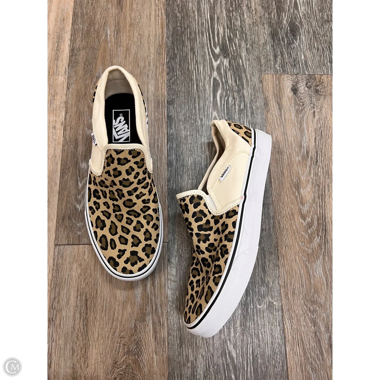 Shoes Flats By Vans In Animal Print, Size: 9