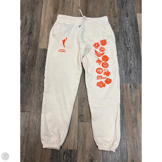 Athletic Pants By Playa Society In Cream, Size: M