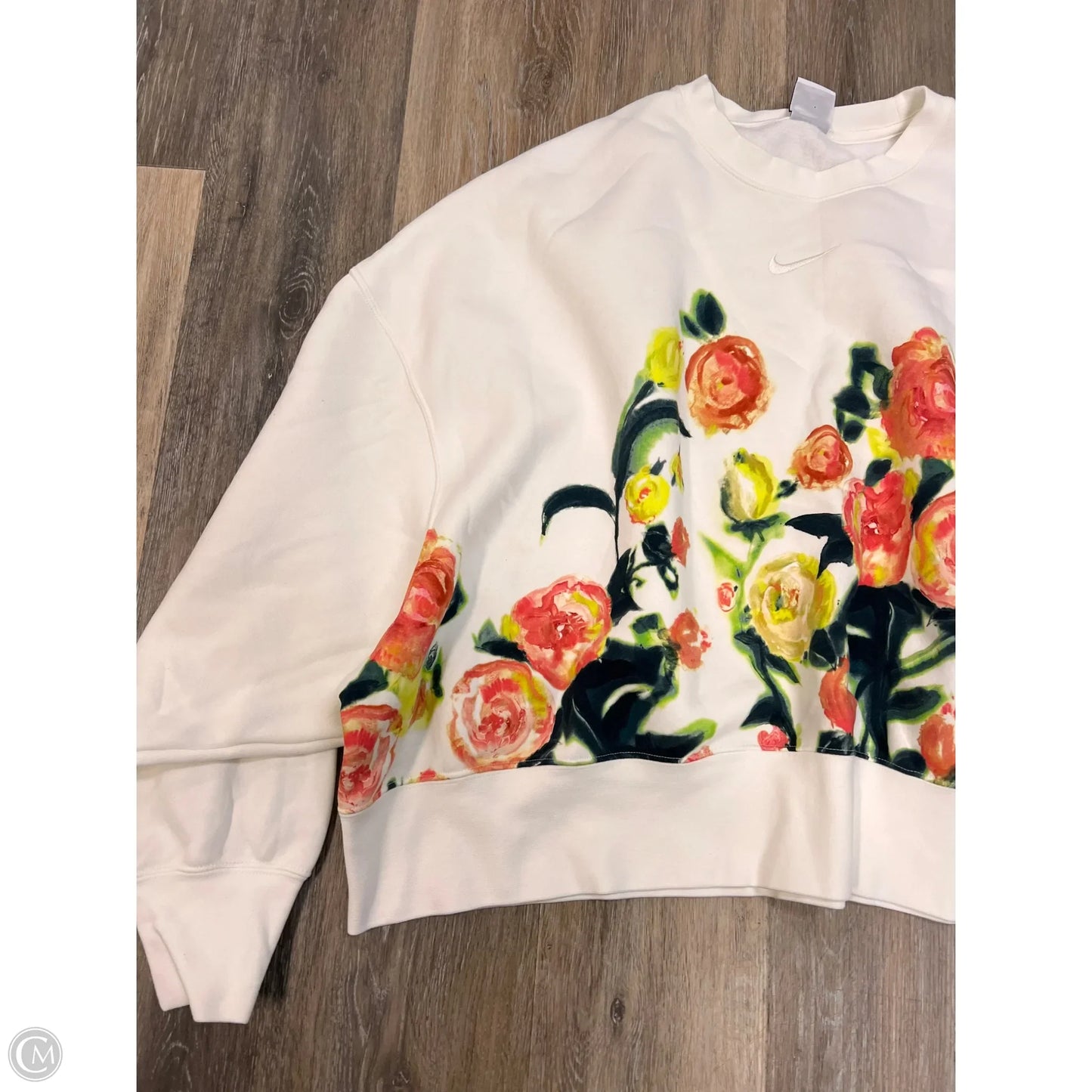 -Athletic Sweatshirt Crewneck By Nike Apparel In Floral Print, Size: Xl