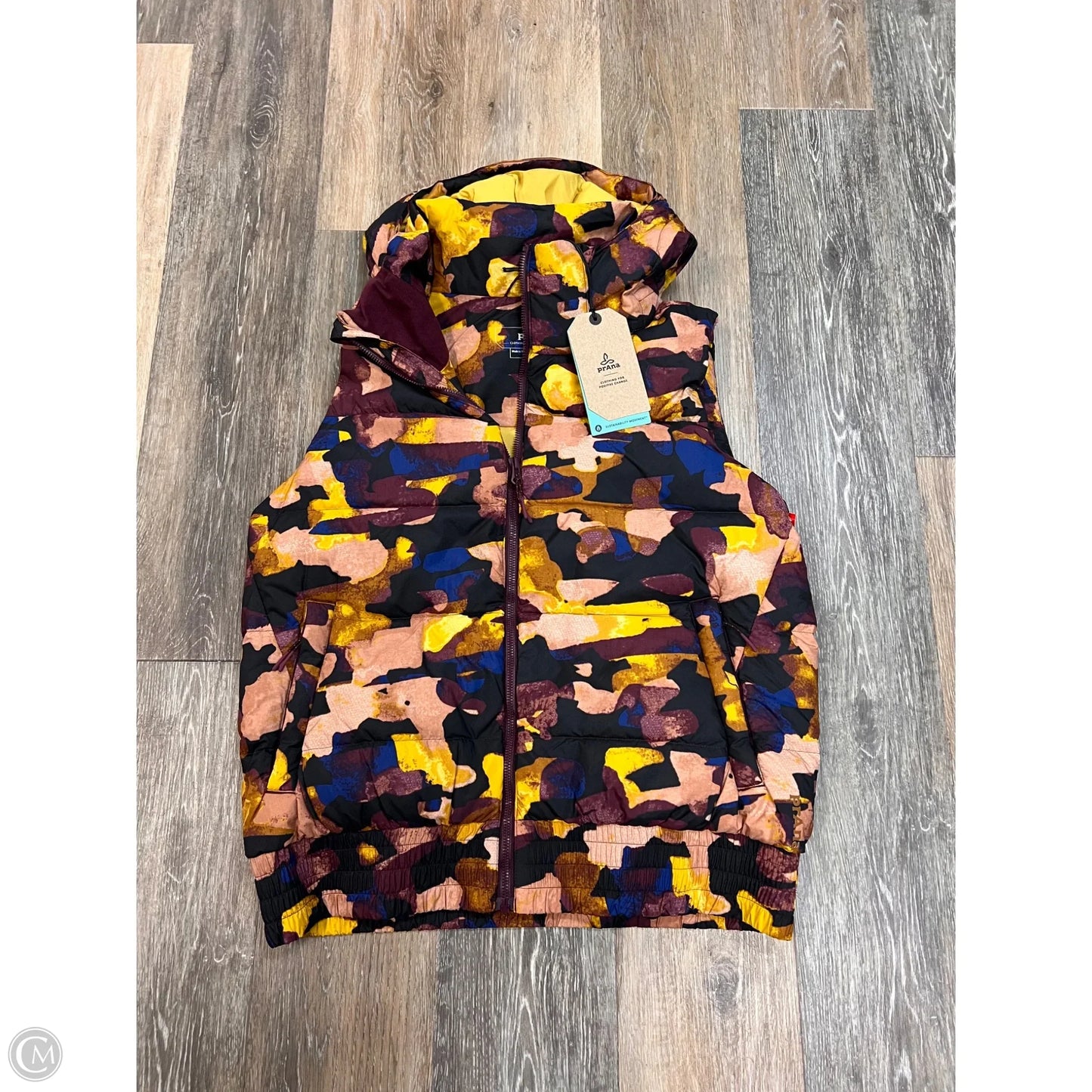 -Vest Puffer & Quilted By Prana In Multi-colored, Size: S