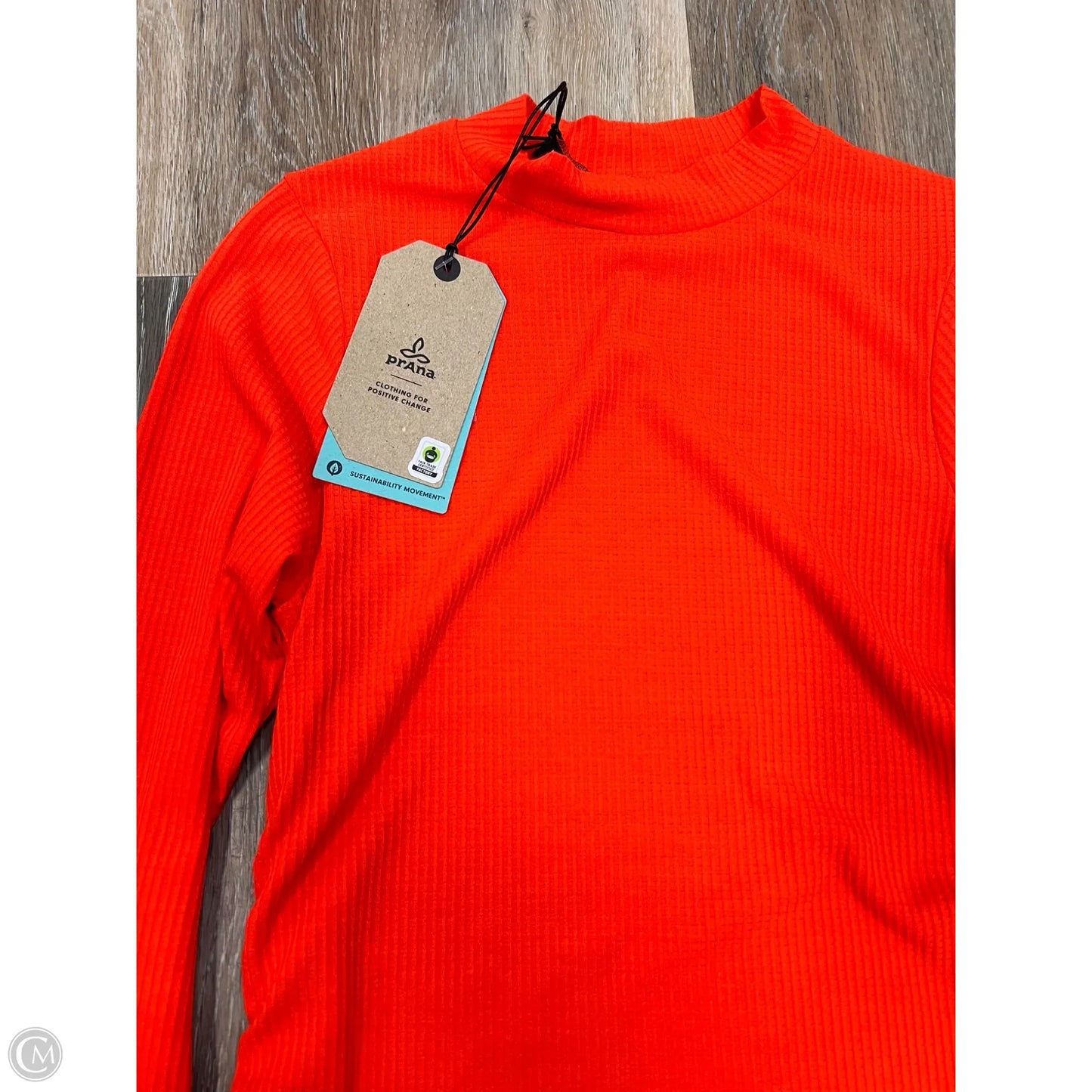 Athletic Top Long Sleeve Crewneck By Prana In Orange, Size: S
