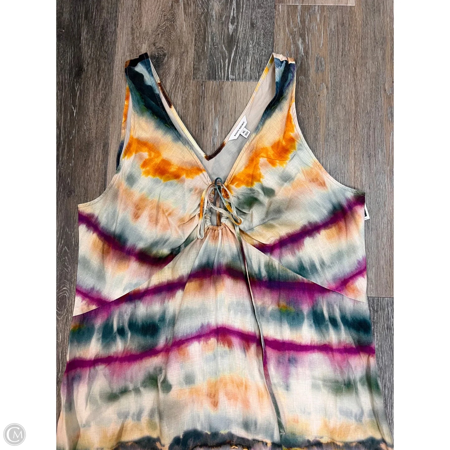 Dress Casual Maxi By Banana Republic In Tie Dye Print, Size: Xl