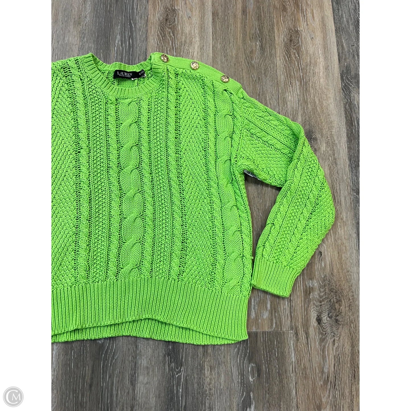 Sweater By Lauren By Ralph Lauren In Green, Size: Xl