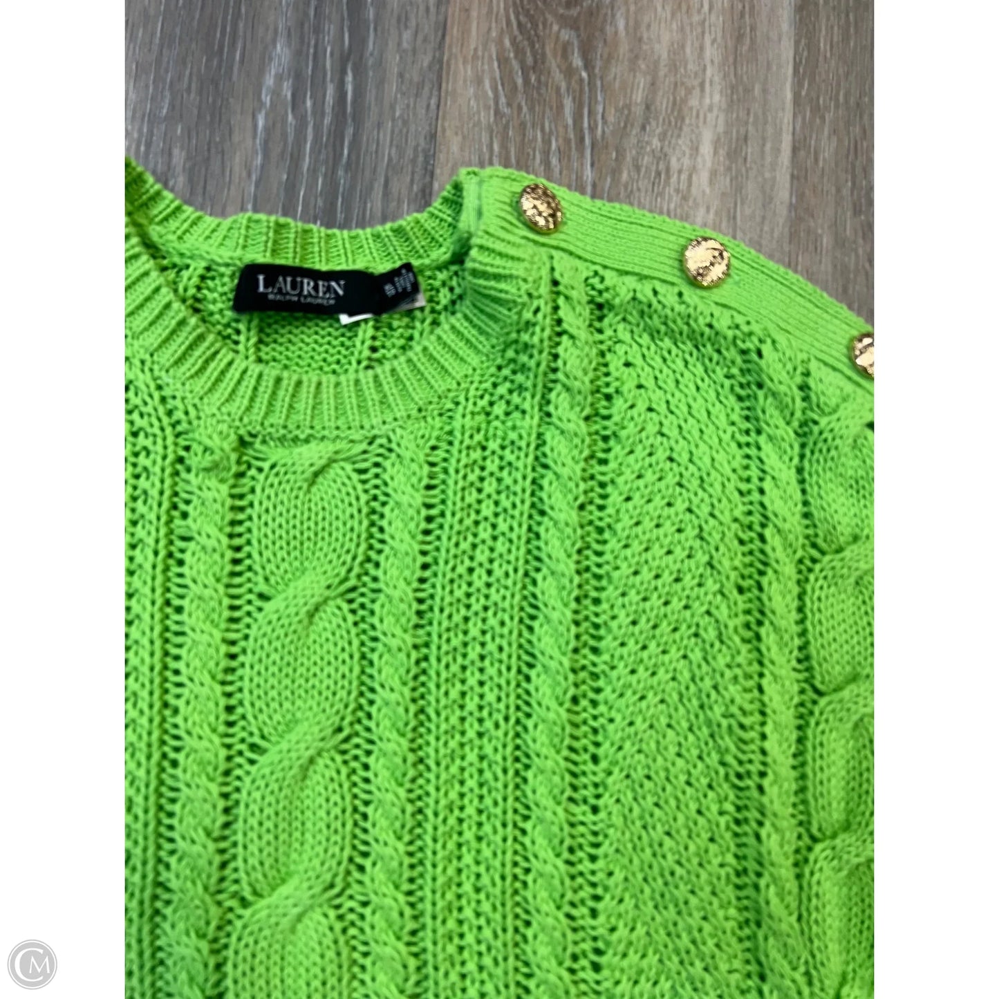 Sweater By Lauren By Ralph Lauren In Green, Size: Xl