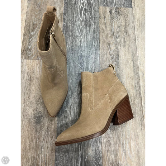 Boots Ankle Heels By Vince Camuto In Tan, Size: 9