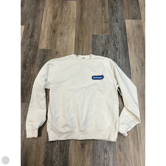 Sweatshirt Crewneck By MadHappy In White, Size: S