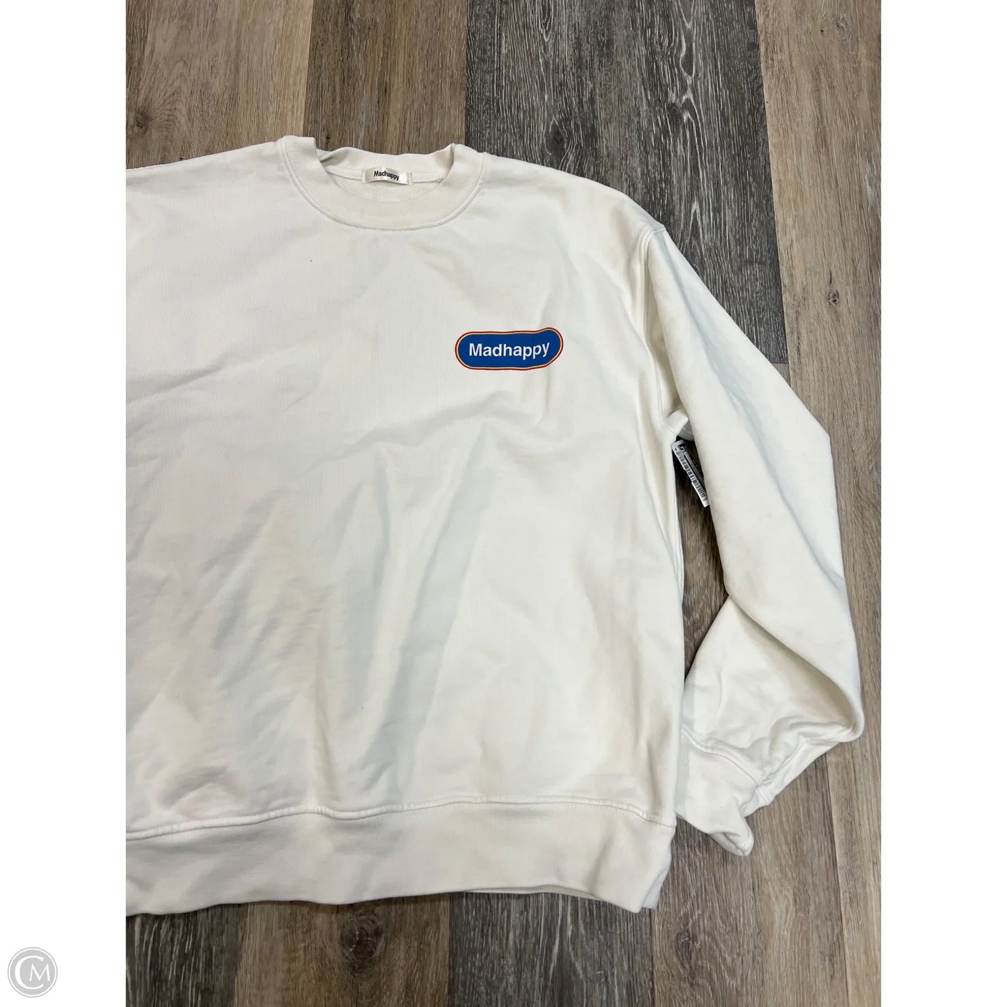 Sweatshirt Crewneck By MadHappy In White, Size: S