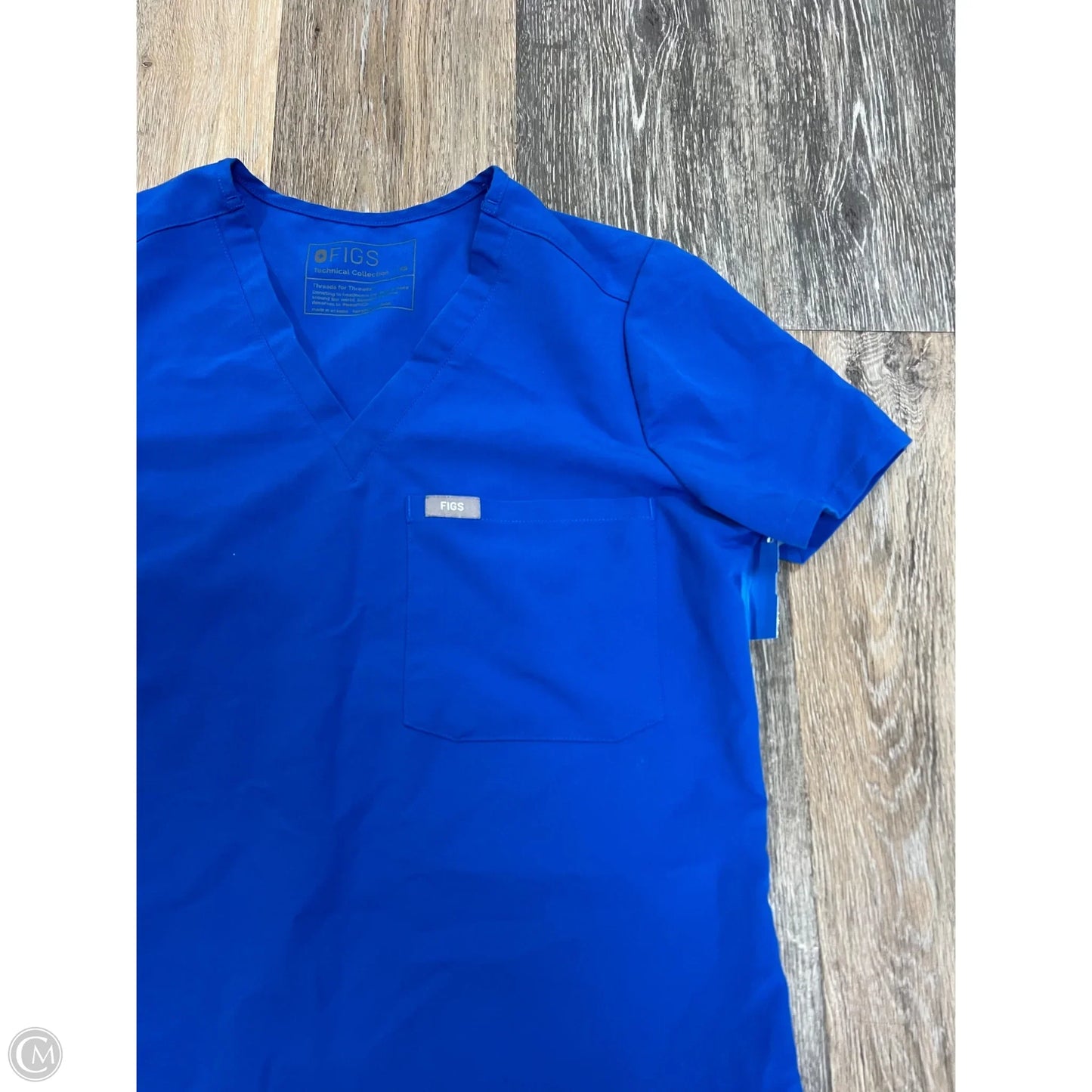 Scrub Top Short Sleeve By Figs In Black, Size: Xs