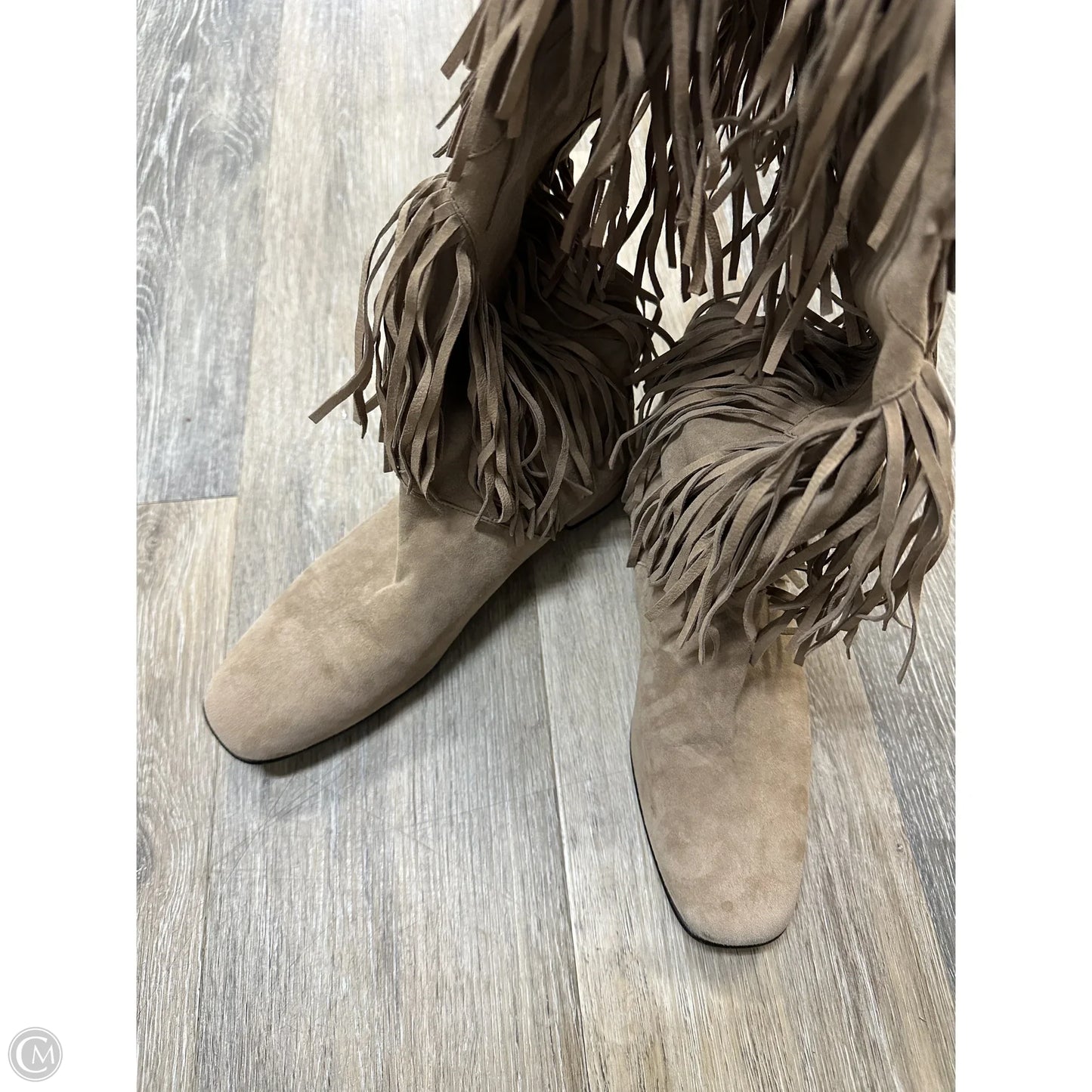 Boots Designer By Roger Vivier In Tan, Size: 5.5