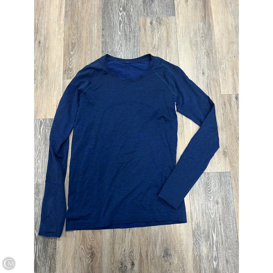 Athletic Top Long Sleeve Crewneck By Lululemon In Blue, Size: 8