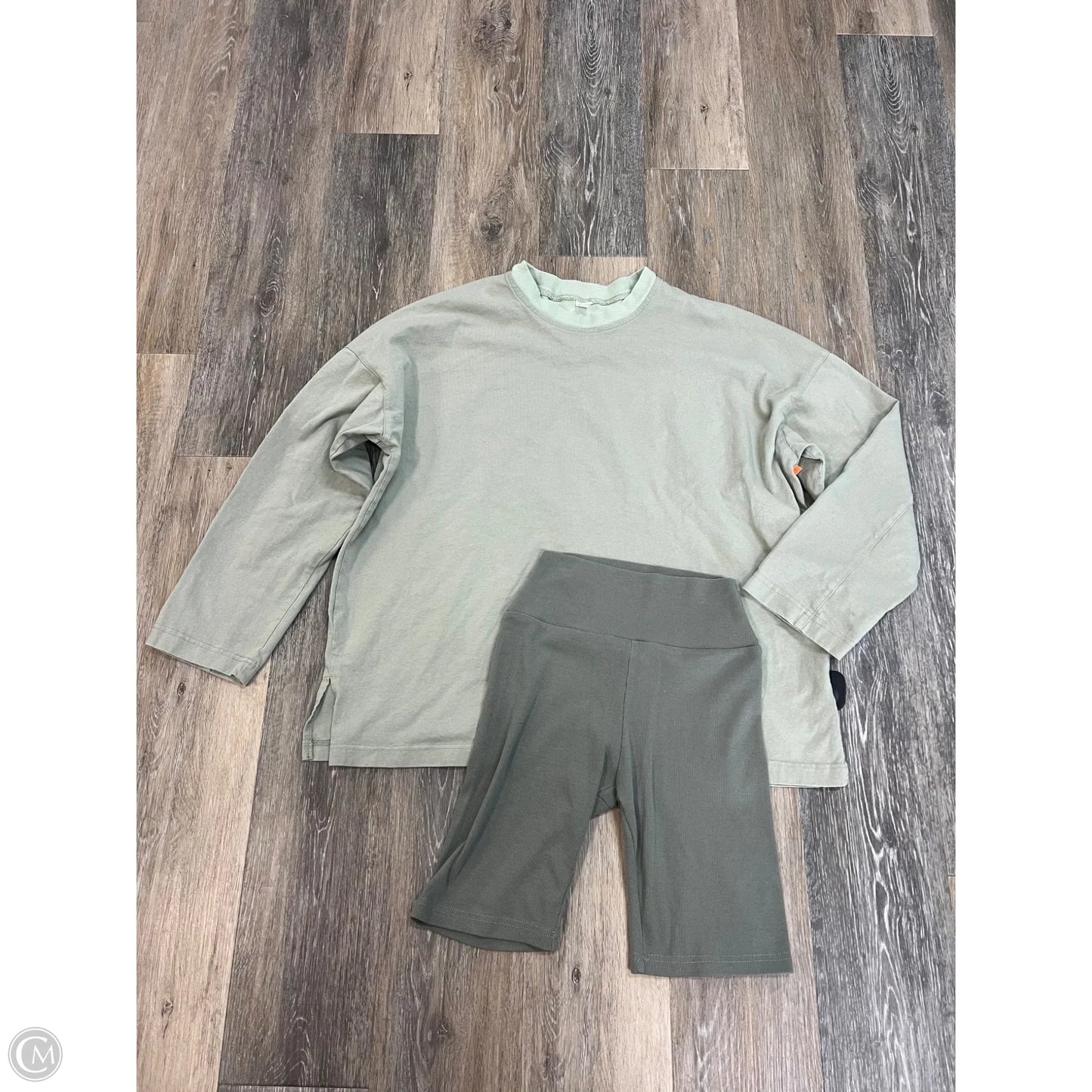Lounge Set Shorts By Foxy Kind In Green, Size: S