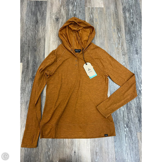 Athletic Top Long Sleeve Hoodie By Prana In Orange, Size: S