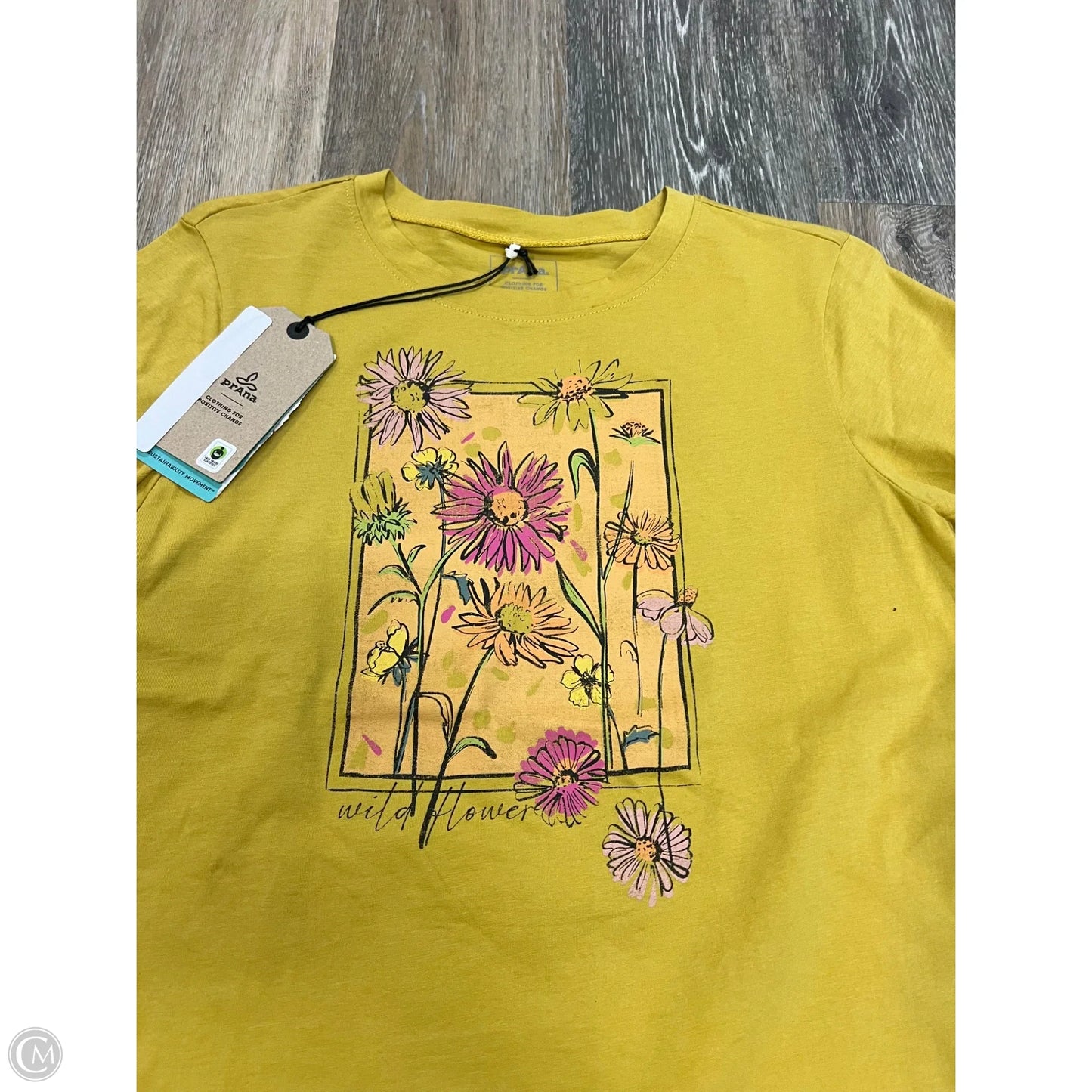 Top Short Sleeve By Prana In Yellow, Size: S